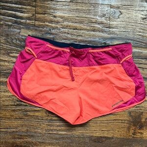 Patagonia Women's Two-Tone Running Shorts - Pink and Orange